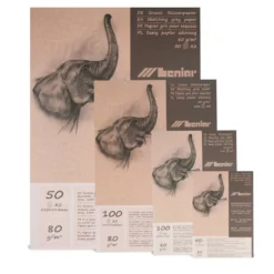 Skizzenblock 100% mit graubraunem ökologischen Recycling Papier