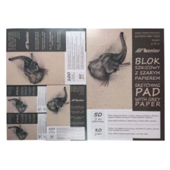 Skizzenblock 100% mit graubraunem ökologischen Recycling Papier