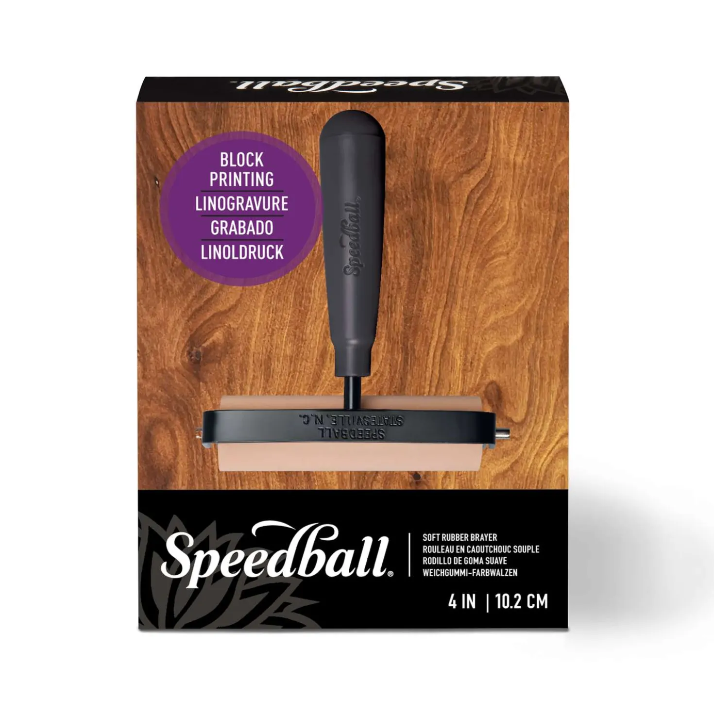 Speedball® Deluxe weiche Gummiwalze 10,16 cm, schwarz