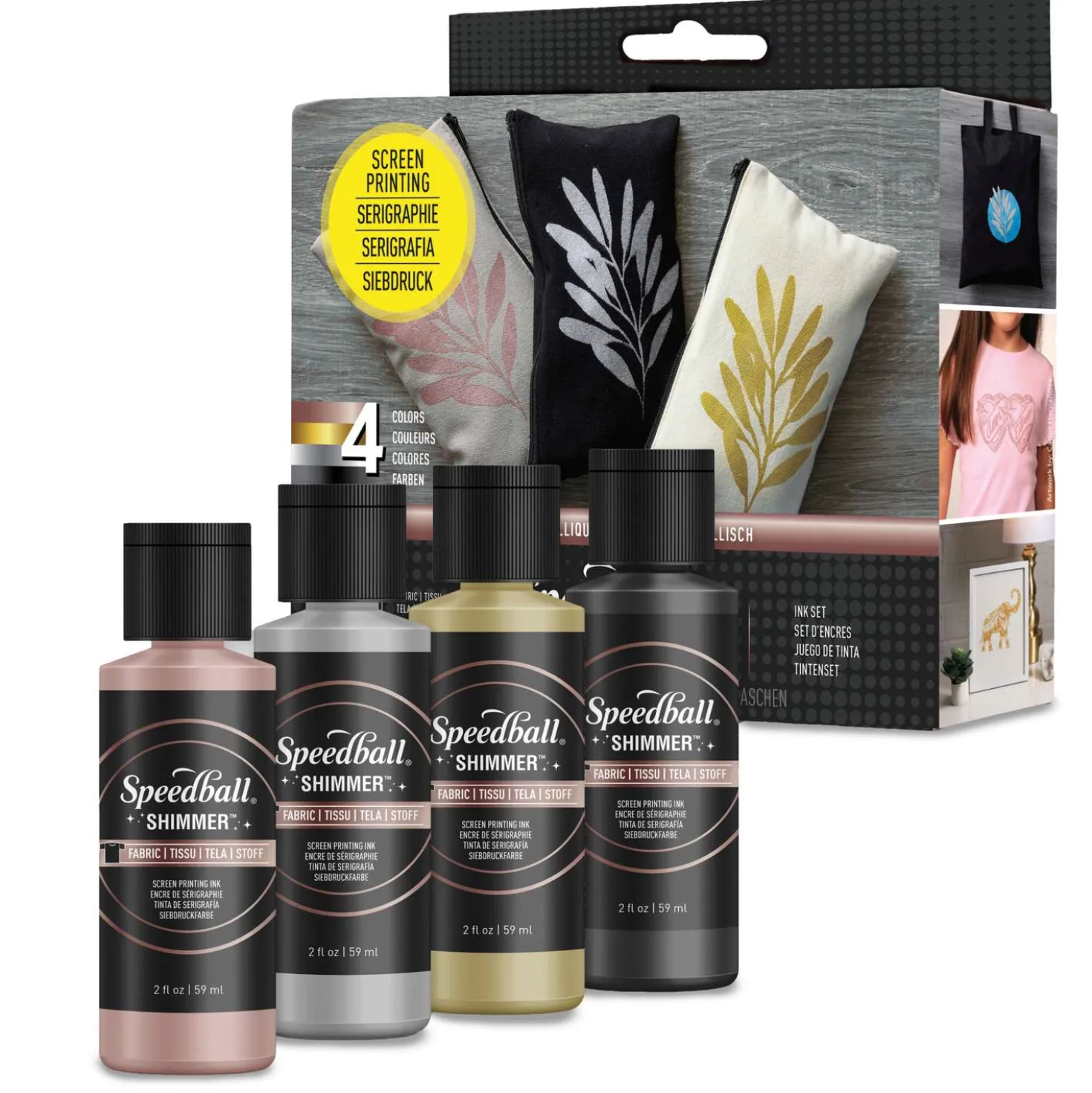 Speedball® Fabric Screen Printing Ink Set Shimmer