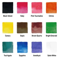 Speedball® INDIA INK™ Tusche, 10er-Set + Malpalette