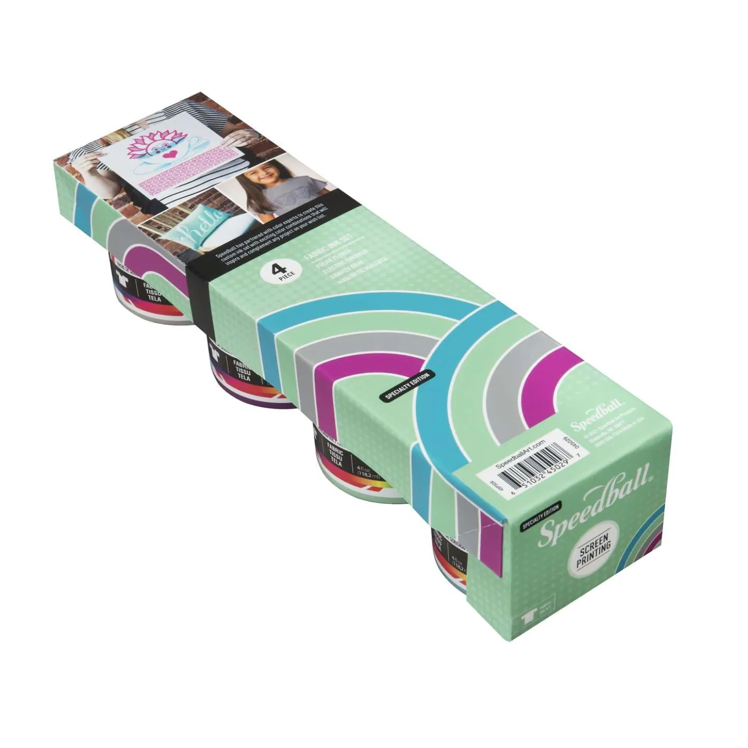 Speedball® Siebdruck-Textilfarben „Energy Surge“-Set