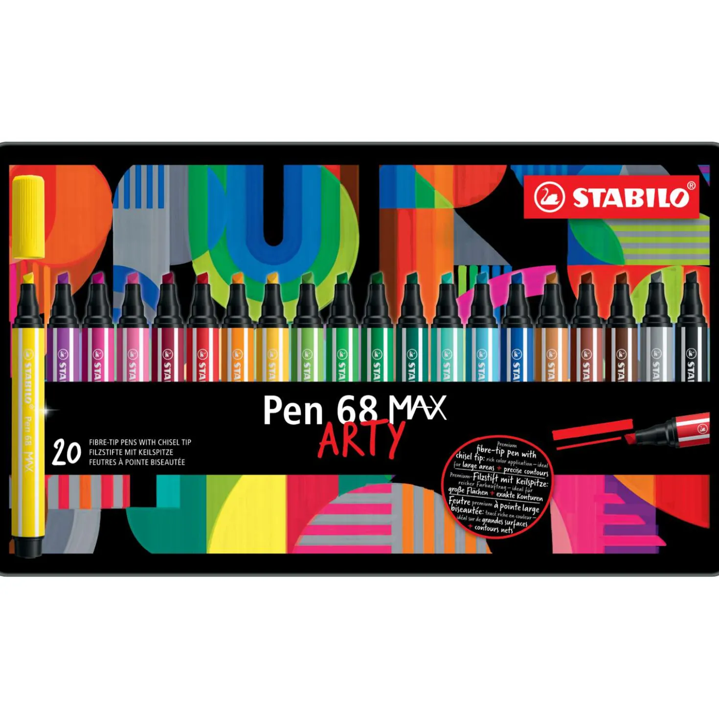 STABILO® ARTY Pen 68 MAX, 20er-Metalletui