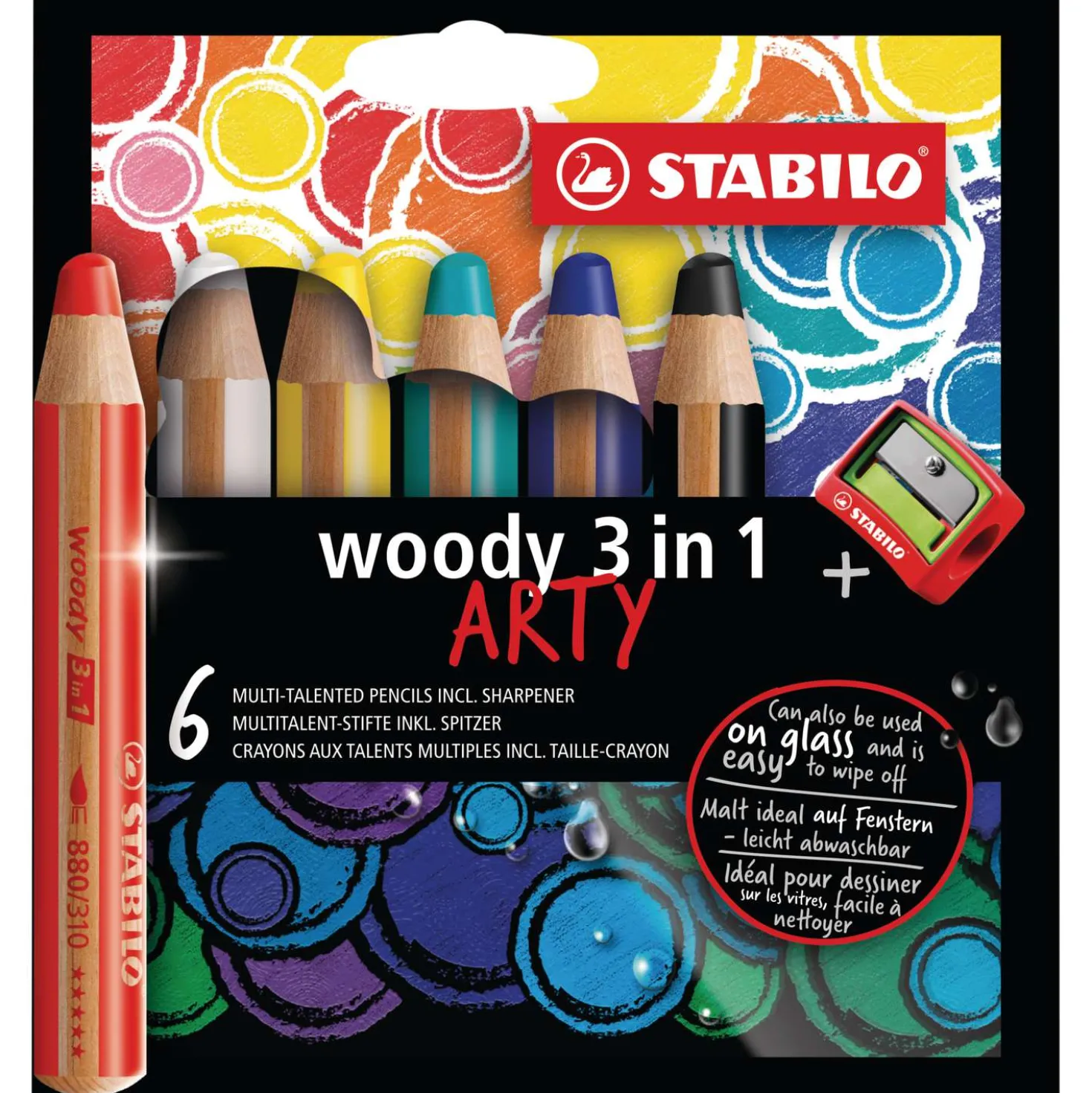 STABILO® ARTY woody 3 in 1 Etuis mit Spitzer