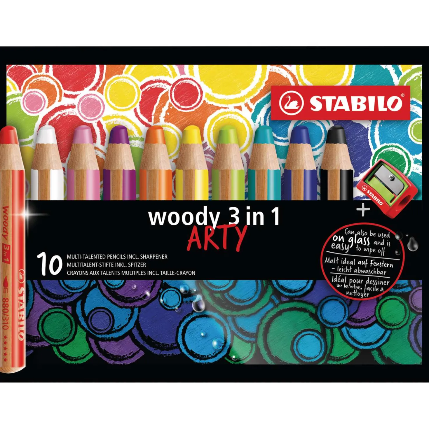 STABILO® ARTY woody 3 in 1 Etuis mit Spitzer