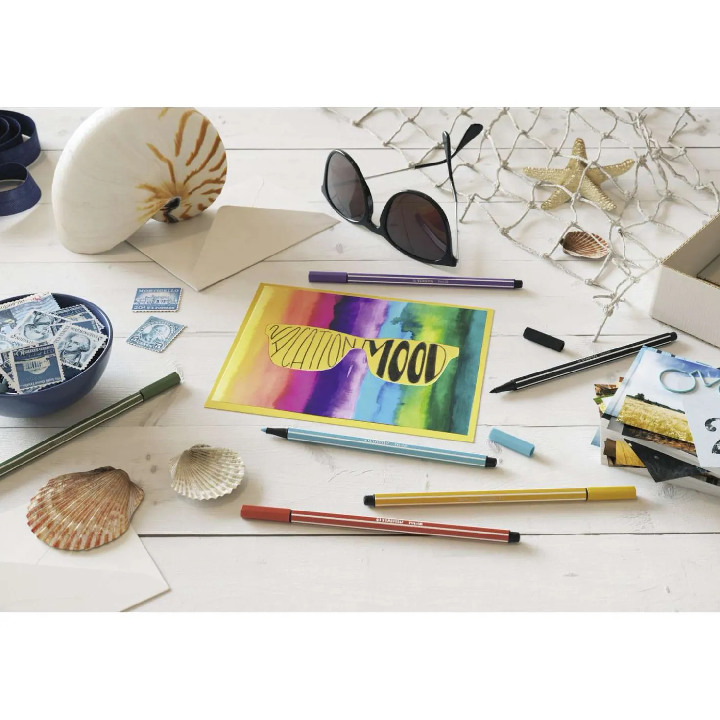 STABILO® Pen 68 Color Parade, Kunststoffbox mit 20 Stiften