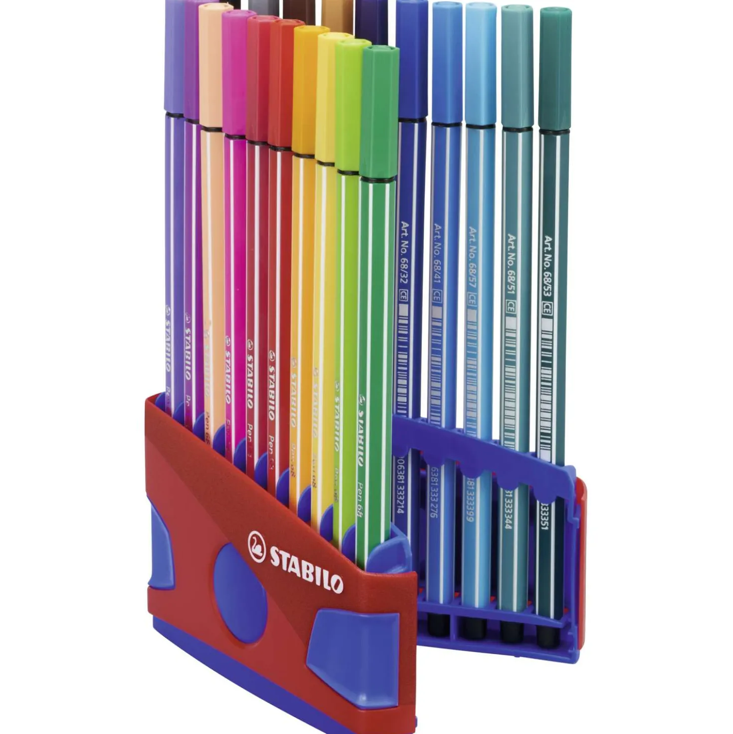 STABILO® Pen 68 Color Parade, Kunststoffbox mit 20 Stiften