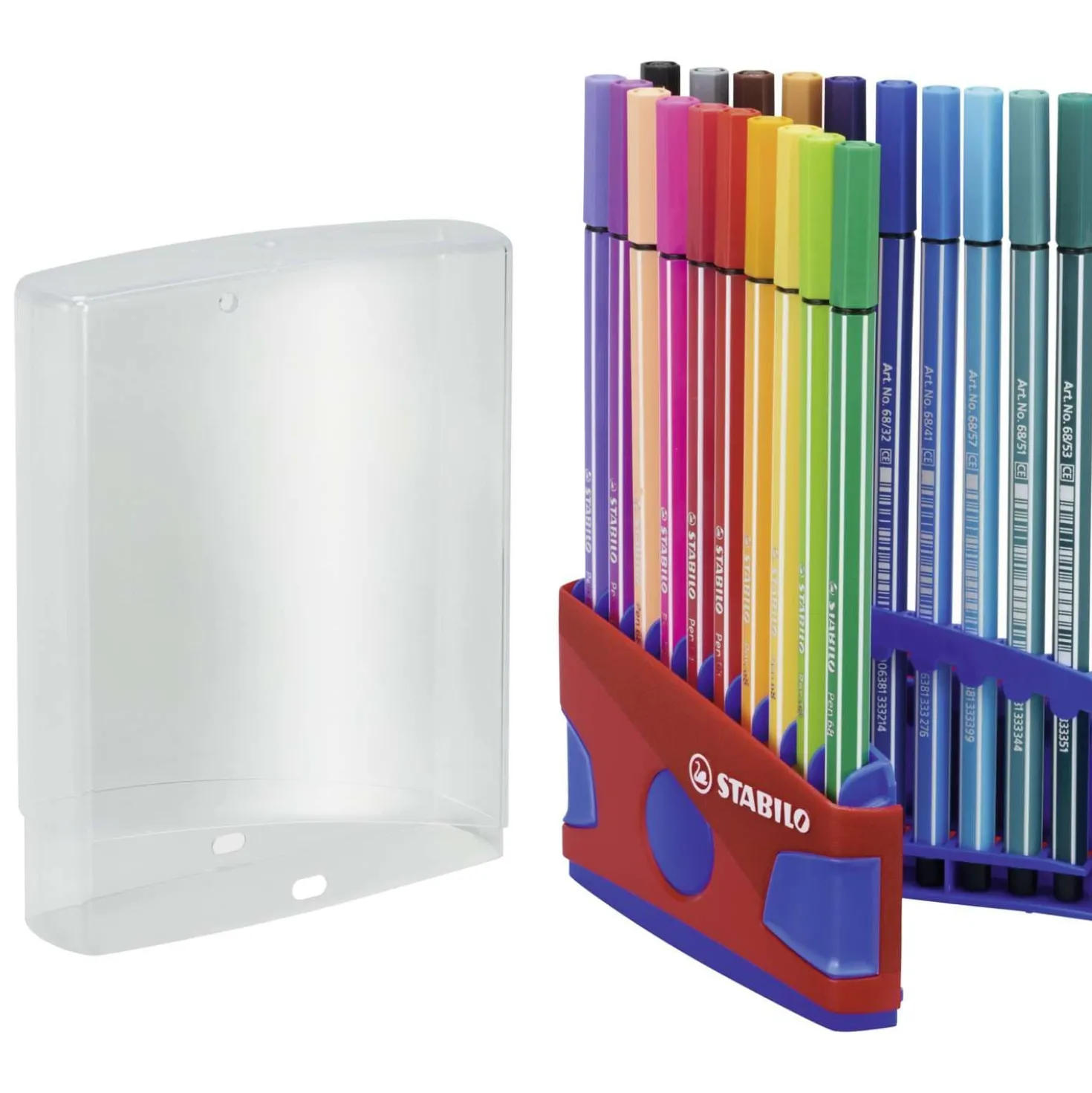STABILO® Pen 68 Color Parade, Kunststoffbox mit 20 Stiften