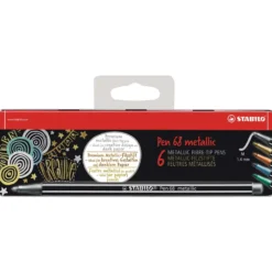 STABILO® Pen 68 metallic, 6er-Metalletui