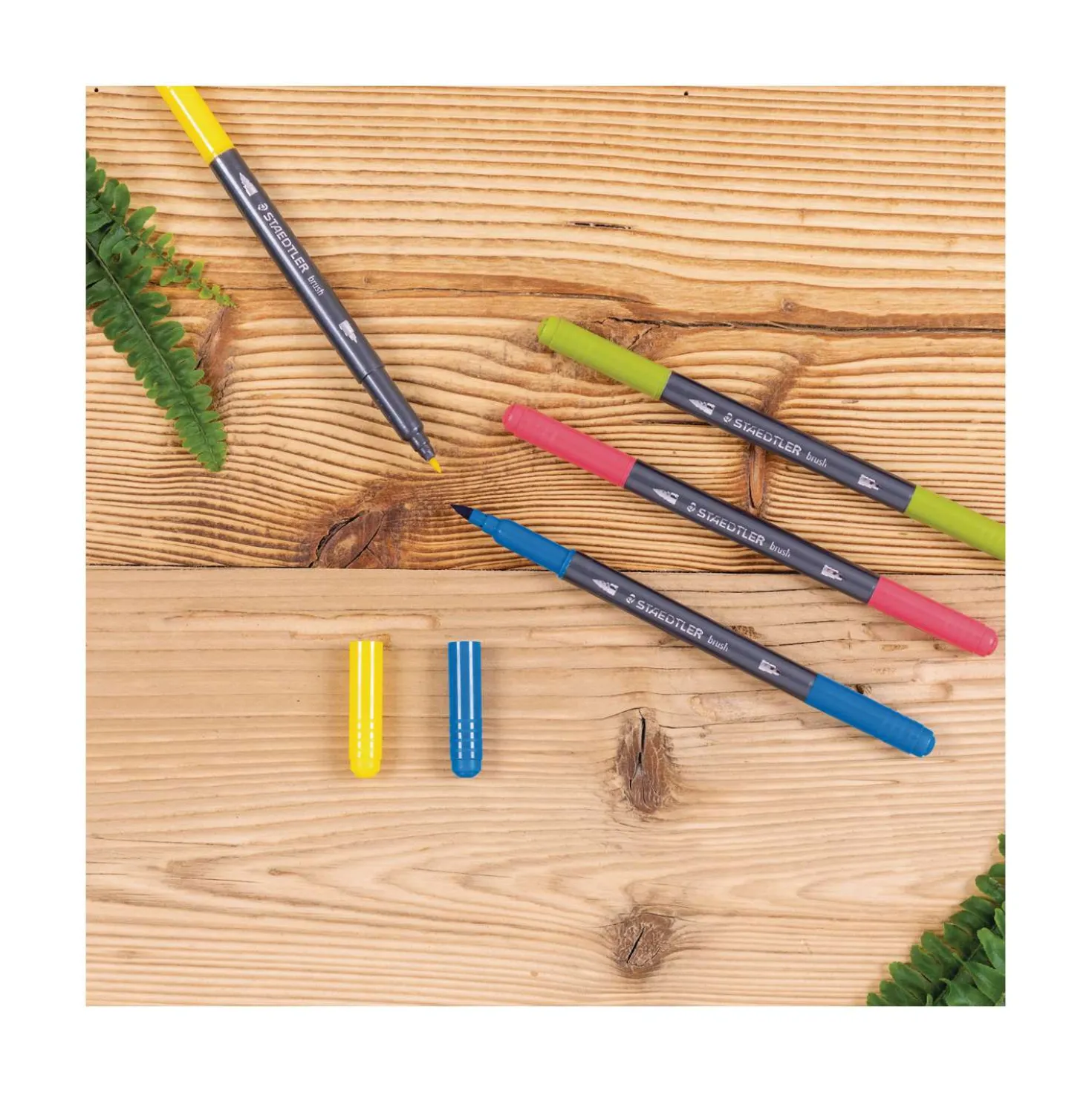 STAEDTLER® 3001 Doppelfasermaler mit Pinselspitze Sets