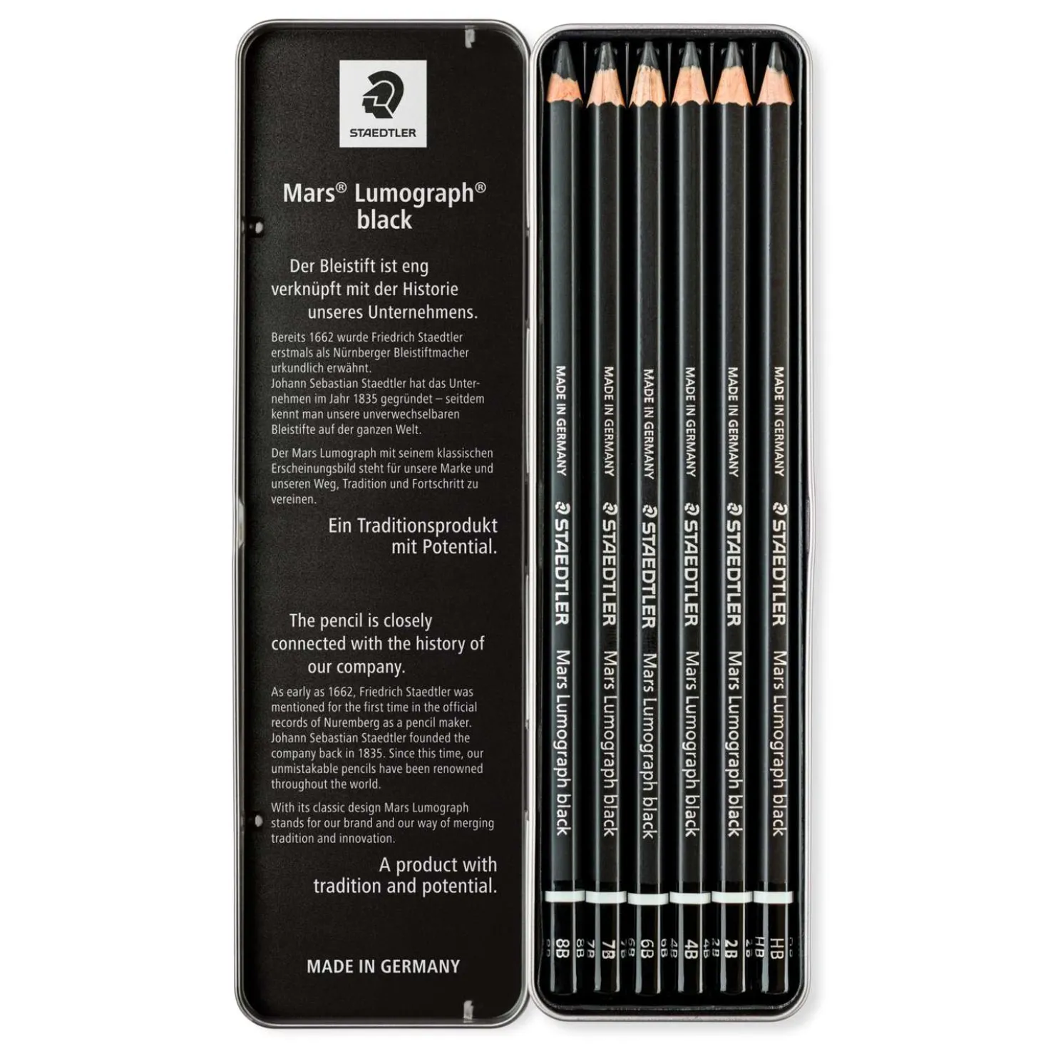 STAEDTLER® Mars® Lumograph® Black 6er Bleistift-Set