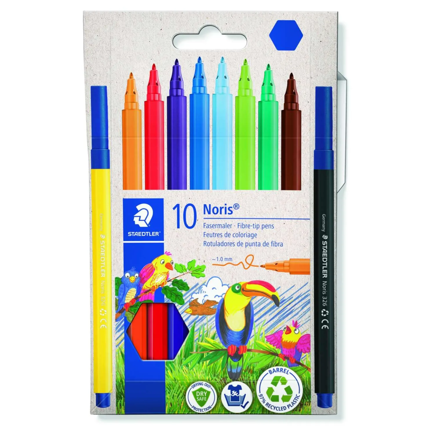 STAEDTLER Noris 326 Fasermaler – 10er Kartonetui