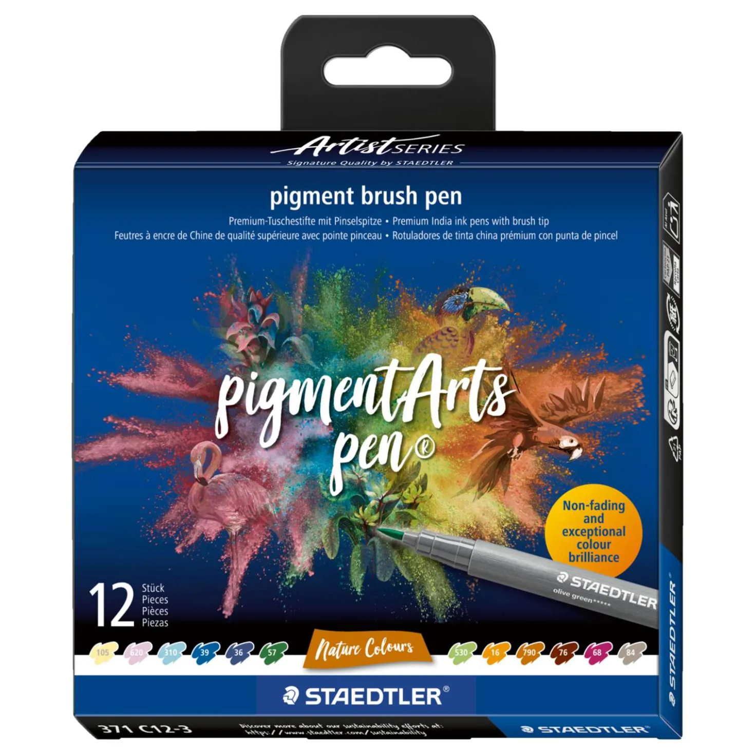 STAEDTLER® pigment arts pen brush371, 12er-Sets
