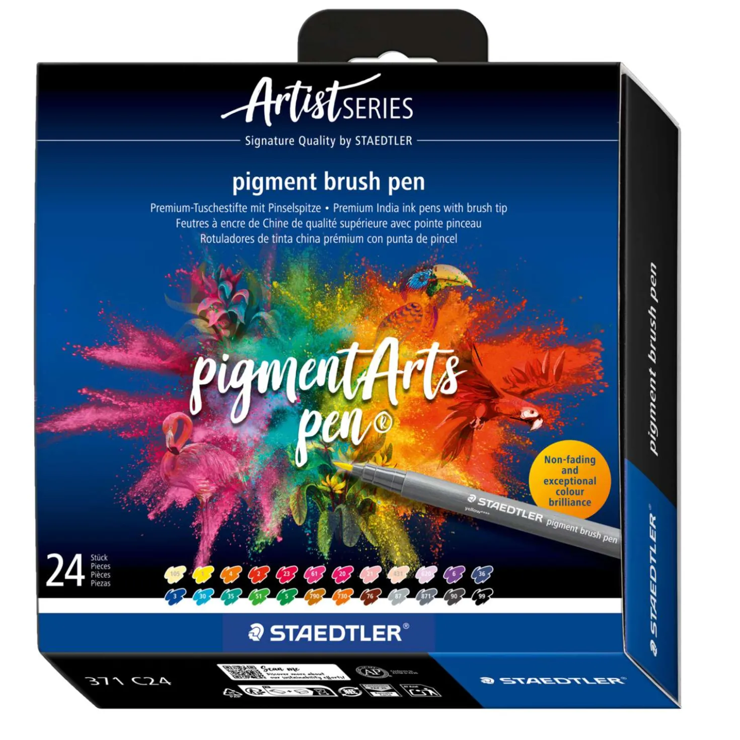 STAEDTLER® pigment arts pen brush 371, 24er-Set
