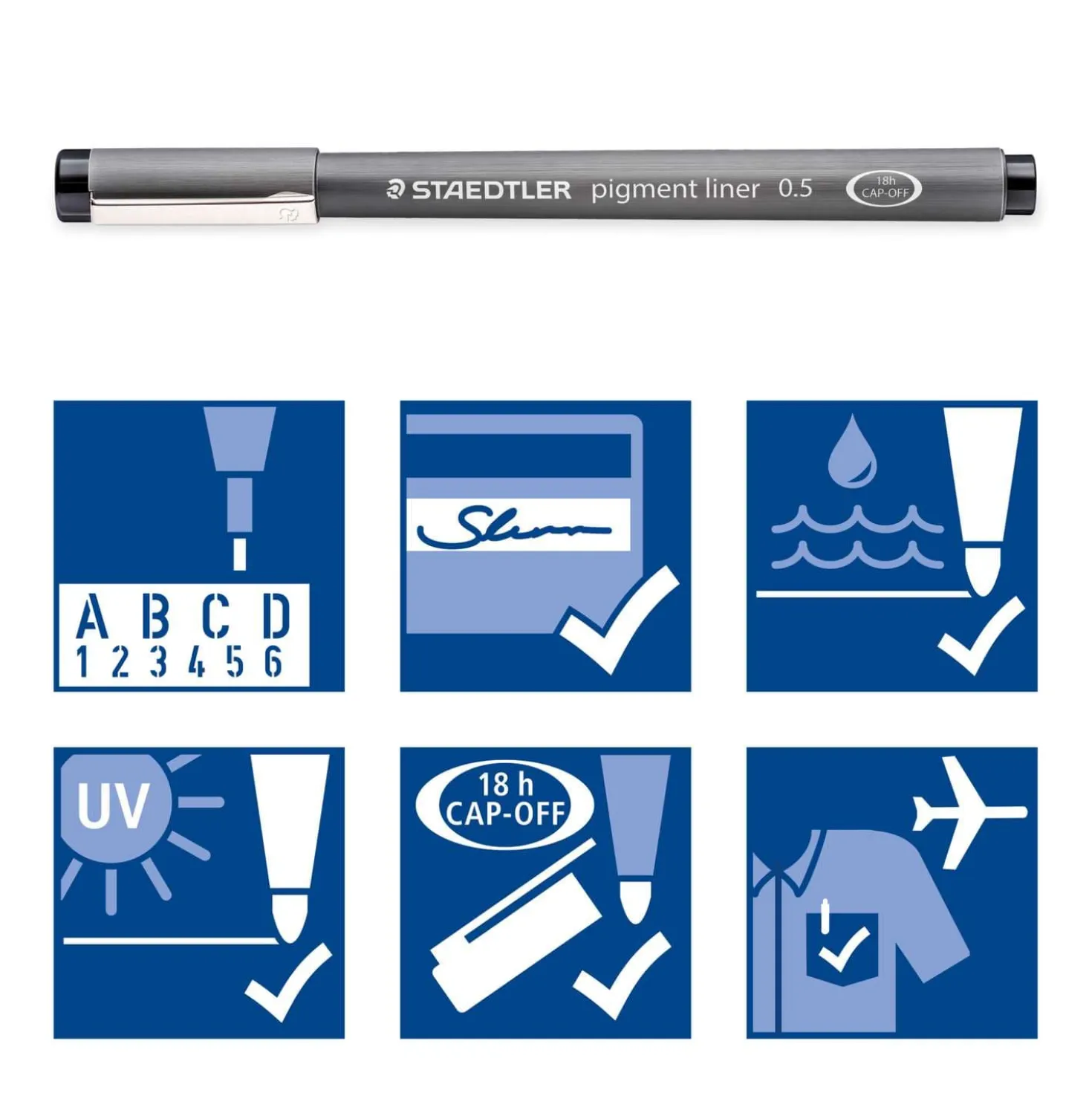 STAEDTLER® Pigment Liner 308, 4er-Etui Fineliner