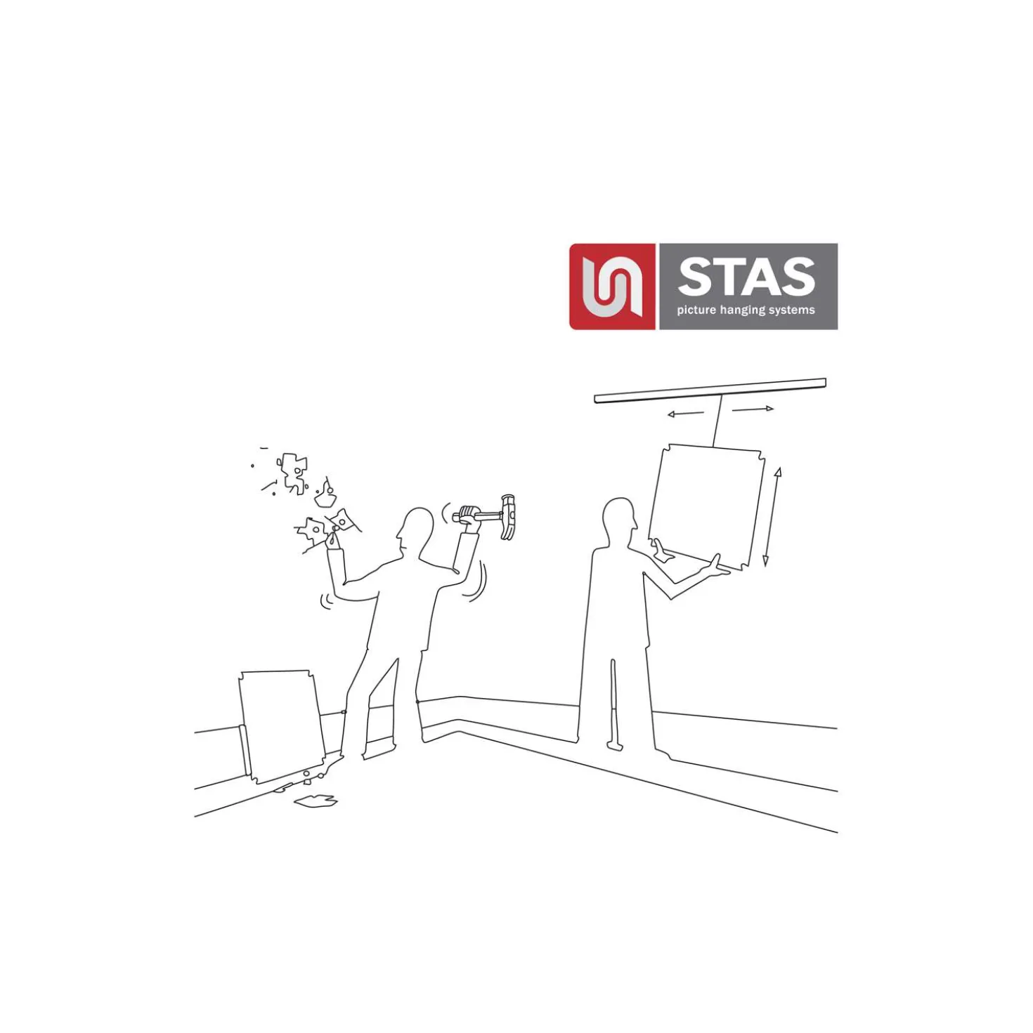 STAS Bilderschienen-Set "CLIPRAIL MAX"