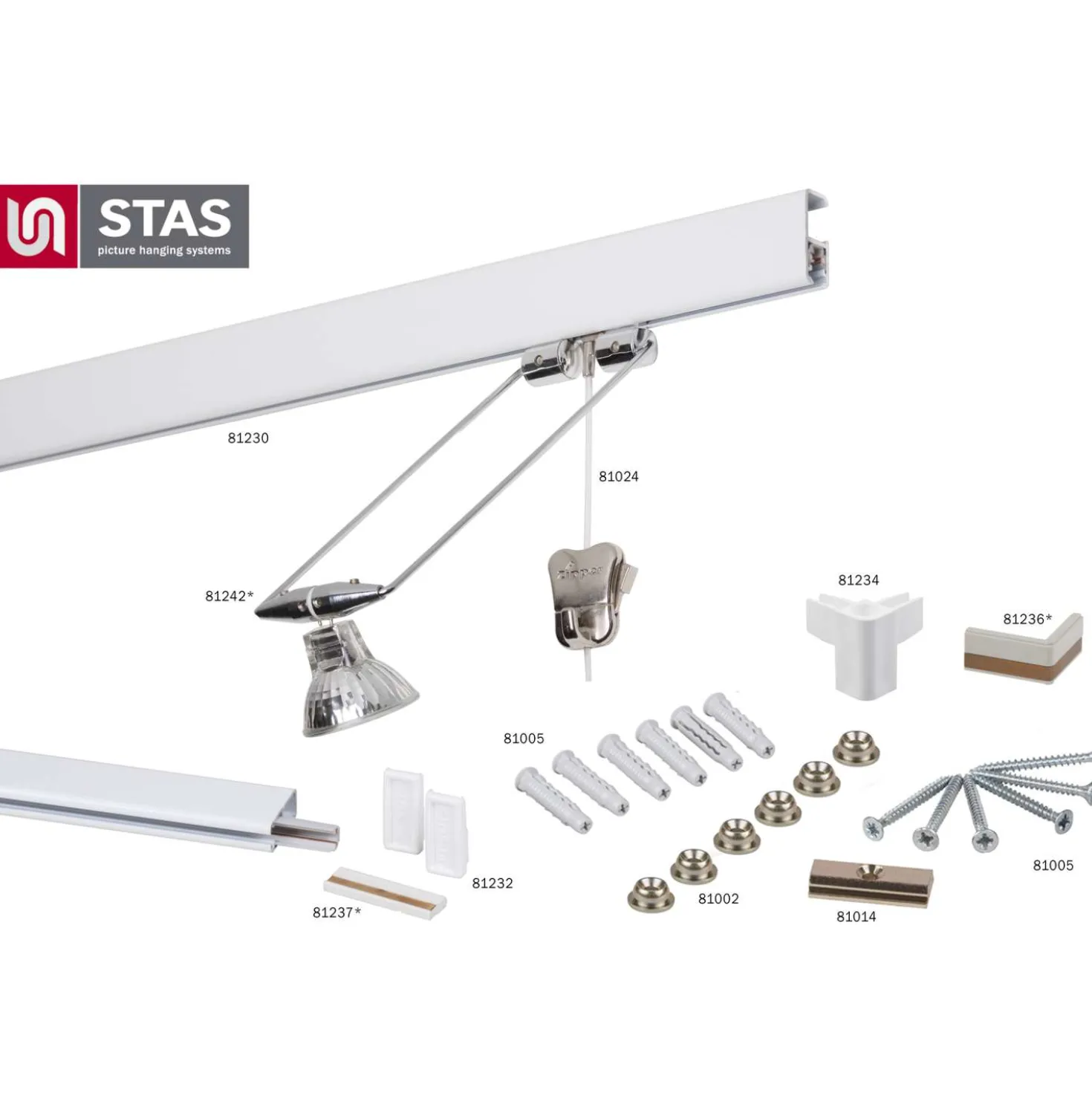 STAS multirail Bilderschiene, 12 Volt