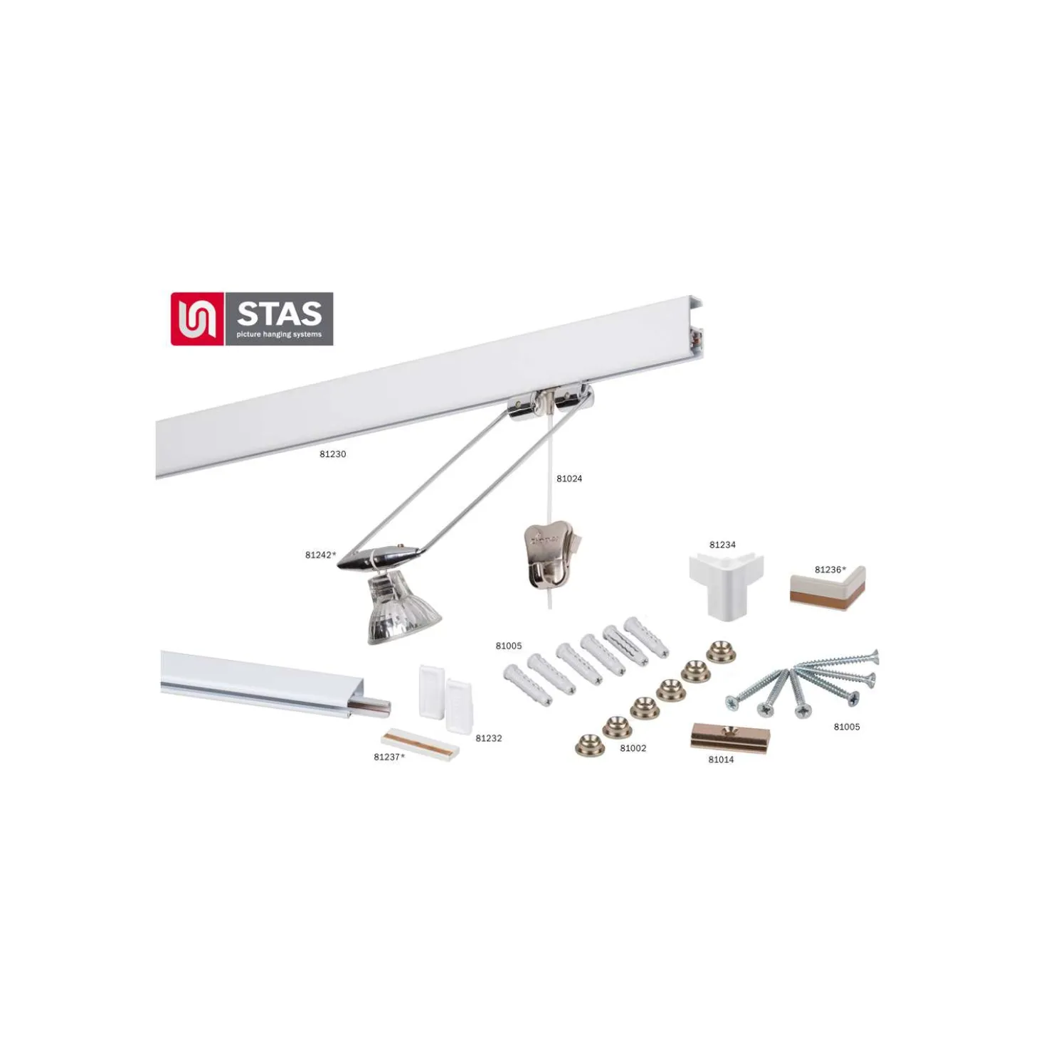 STAS multirail Bilderschiene, 12 Volt