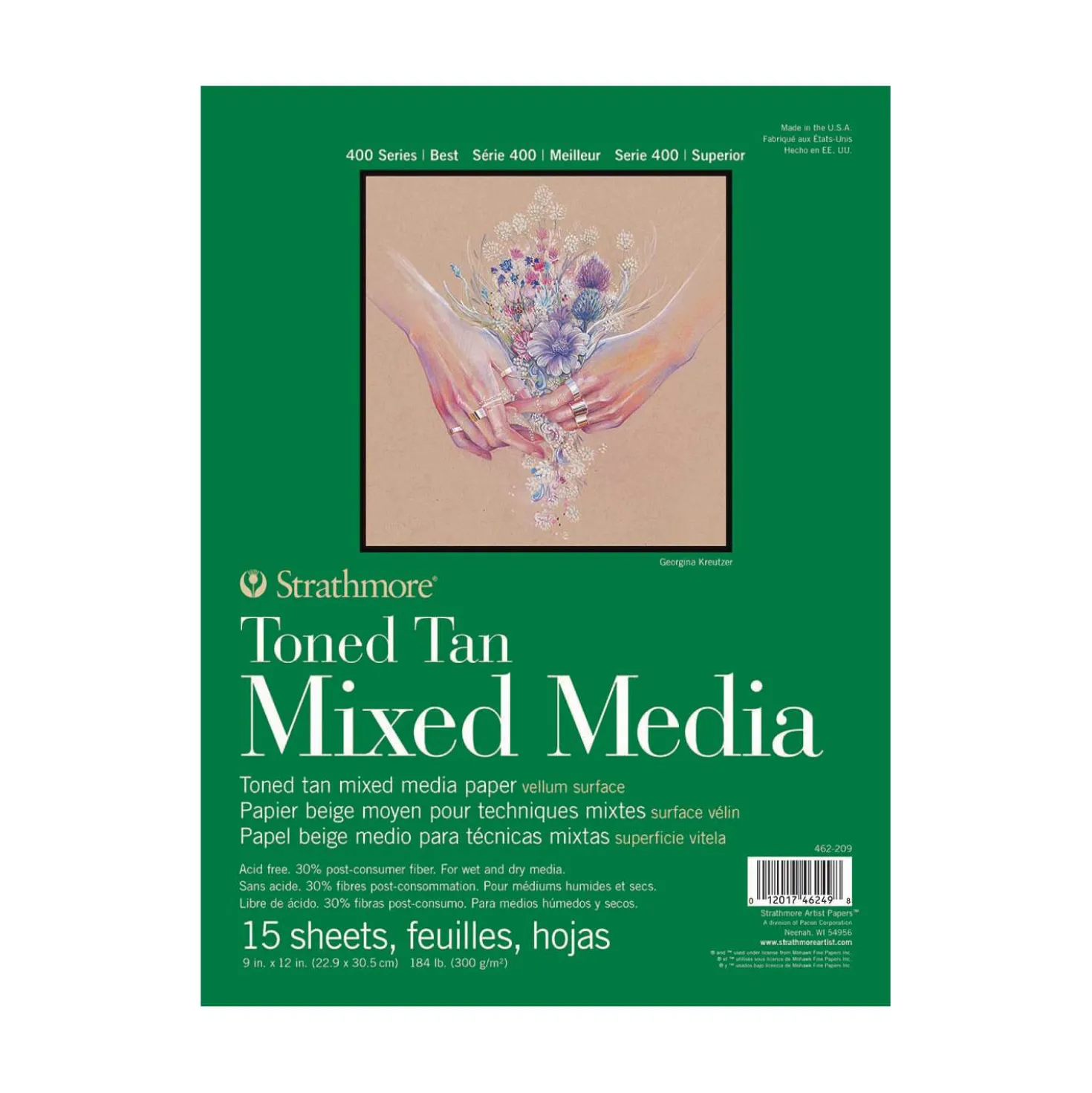 Strathmore® 400 Recycled Toned Mixed Media Block, Hellbraun