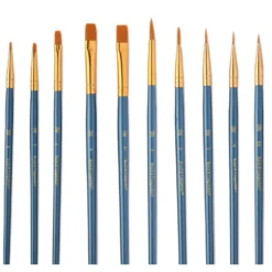 Synthetikpinsel 10er-Set für Öl, Acryl und Aquarell