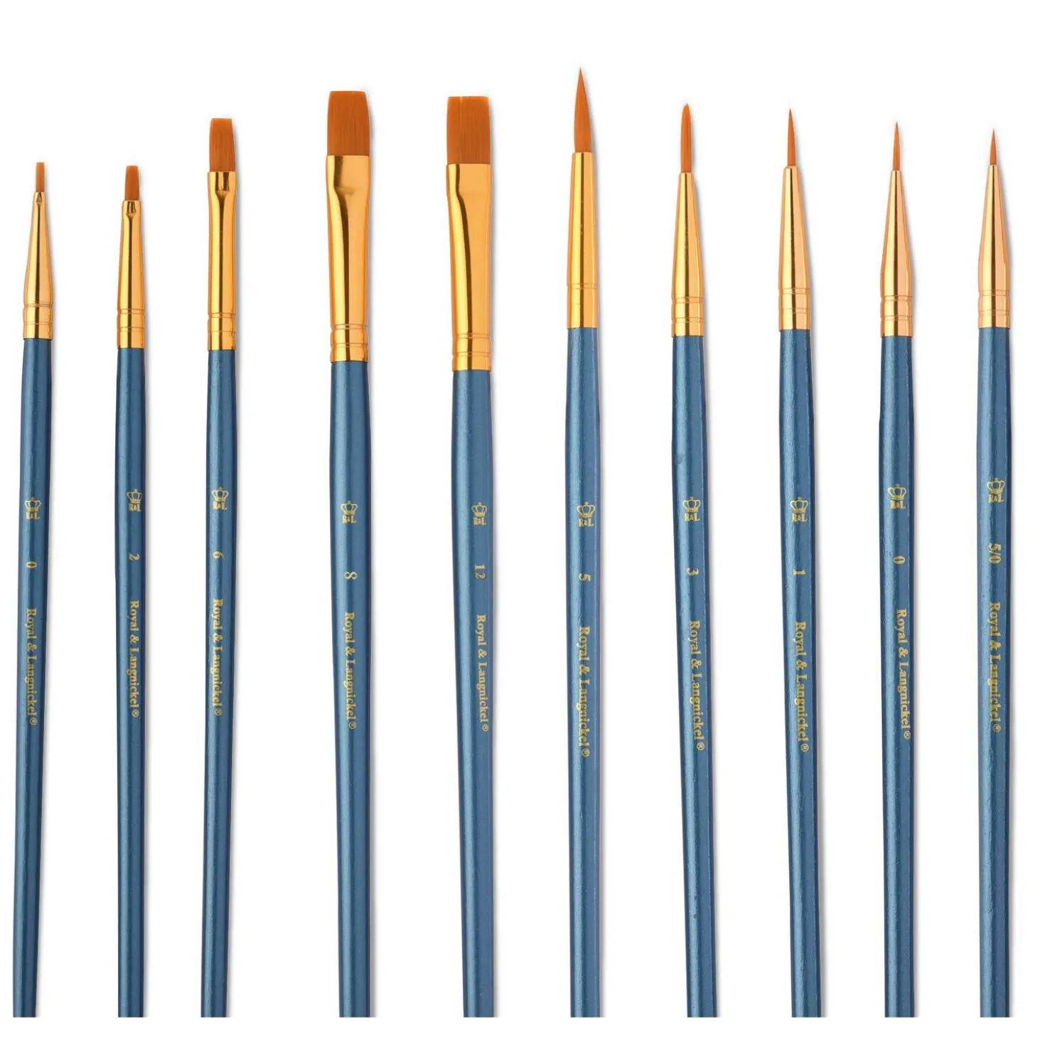 Synthetikpinsel 10er-Set für Öl, Acryl und Aquarell