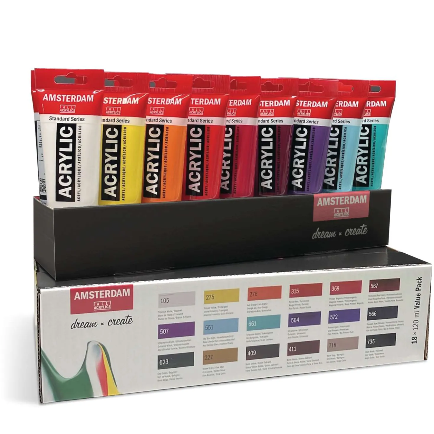 Talens AMSTERDAM Acrylfarbe "Standard Series" 18er-Set