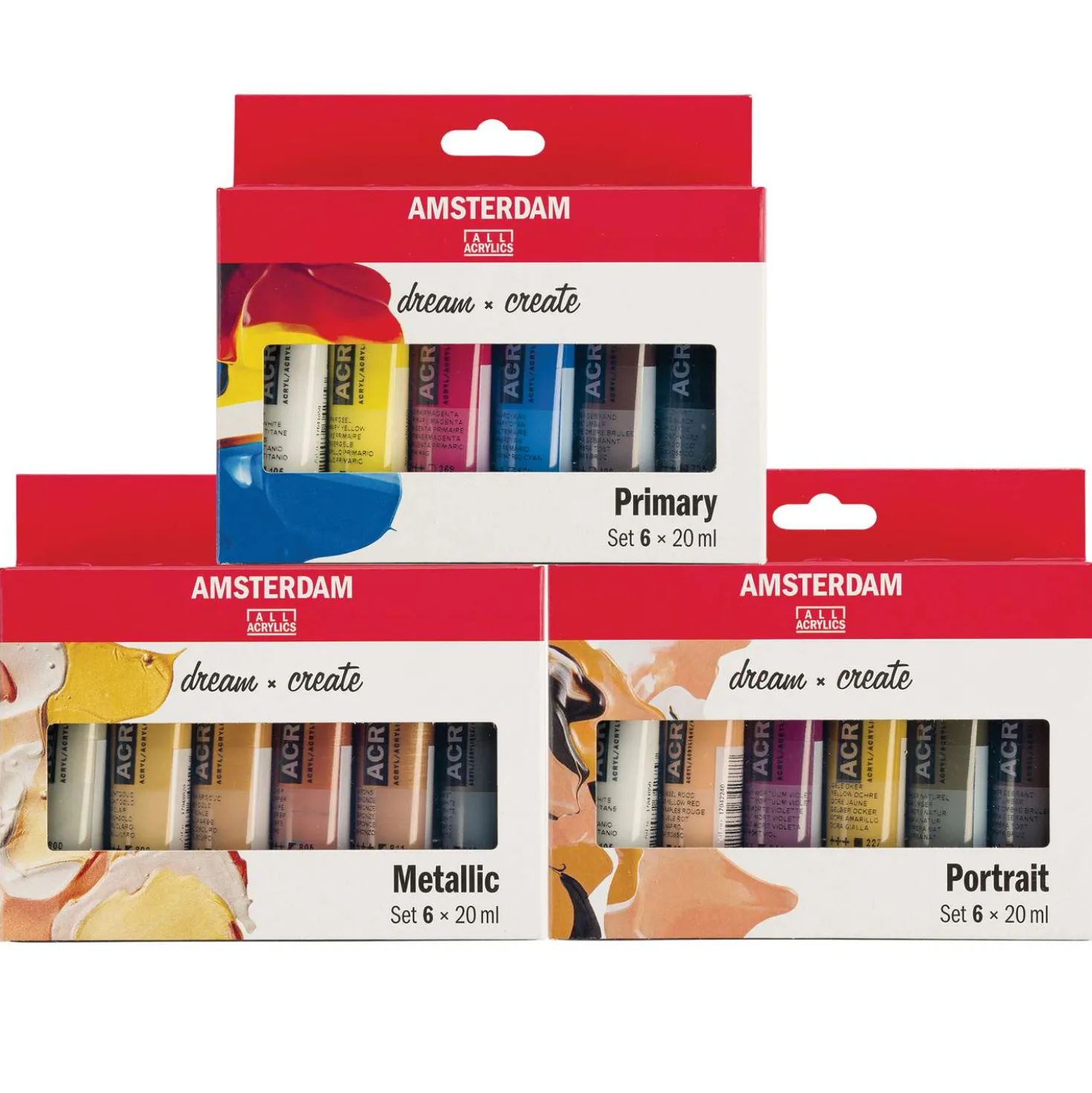 Talens AMSTERDAM Acrylfarbe "Standard Series" Sets, 6 x 20-ml-Tuben