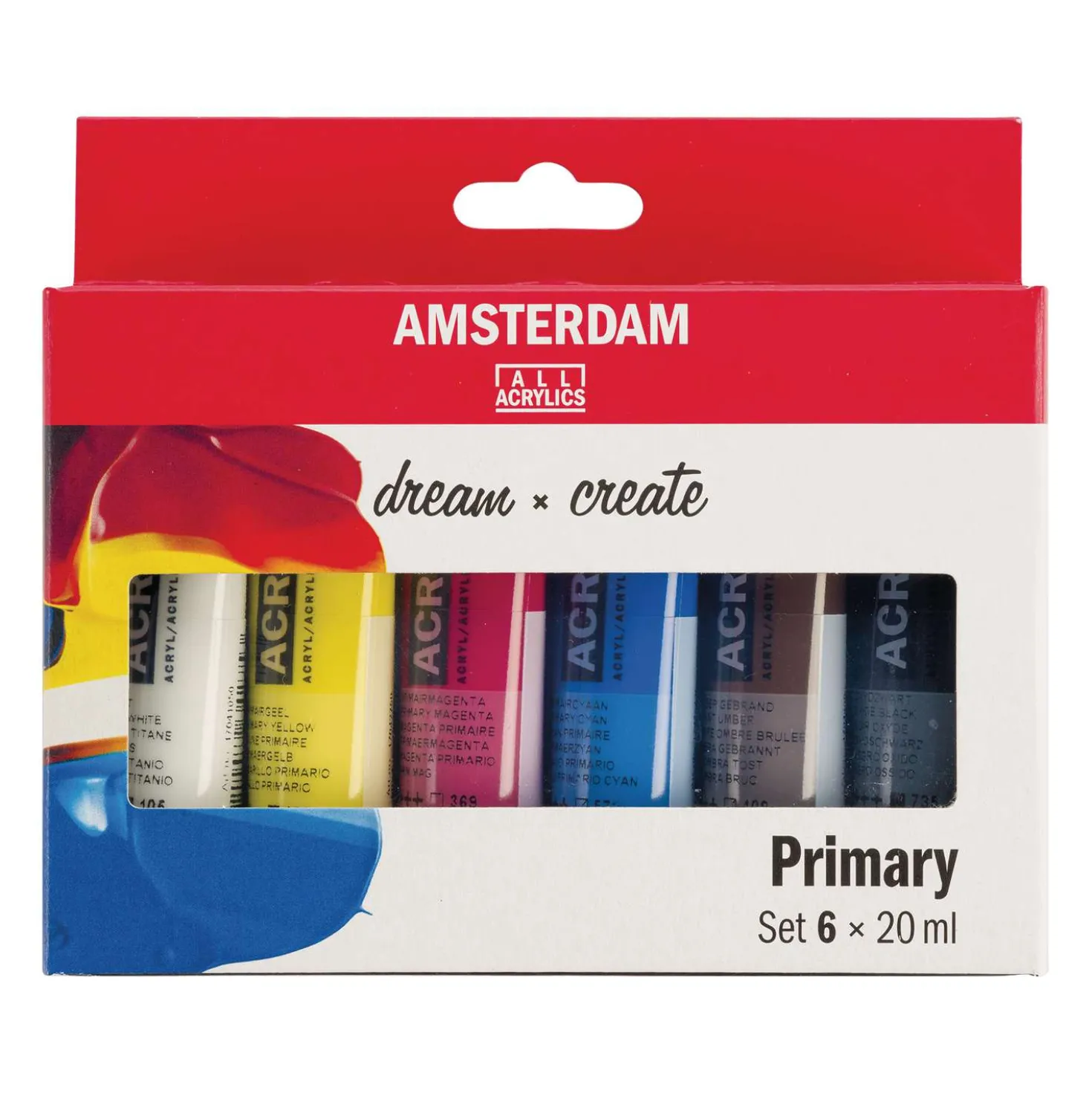 Talens AMSTERDAM Acrylfarbe "Standard Series" Sets, 6 x 20-ml-Tuben