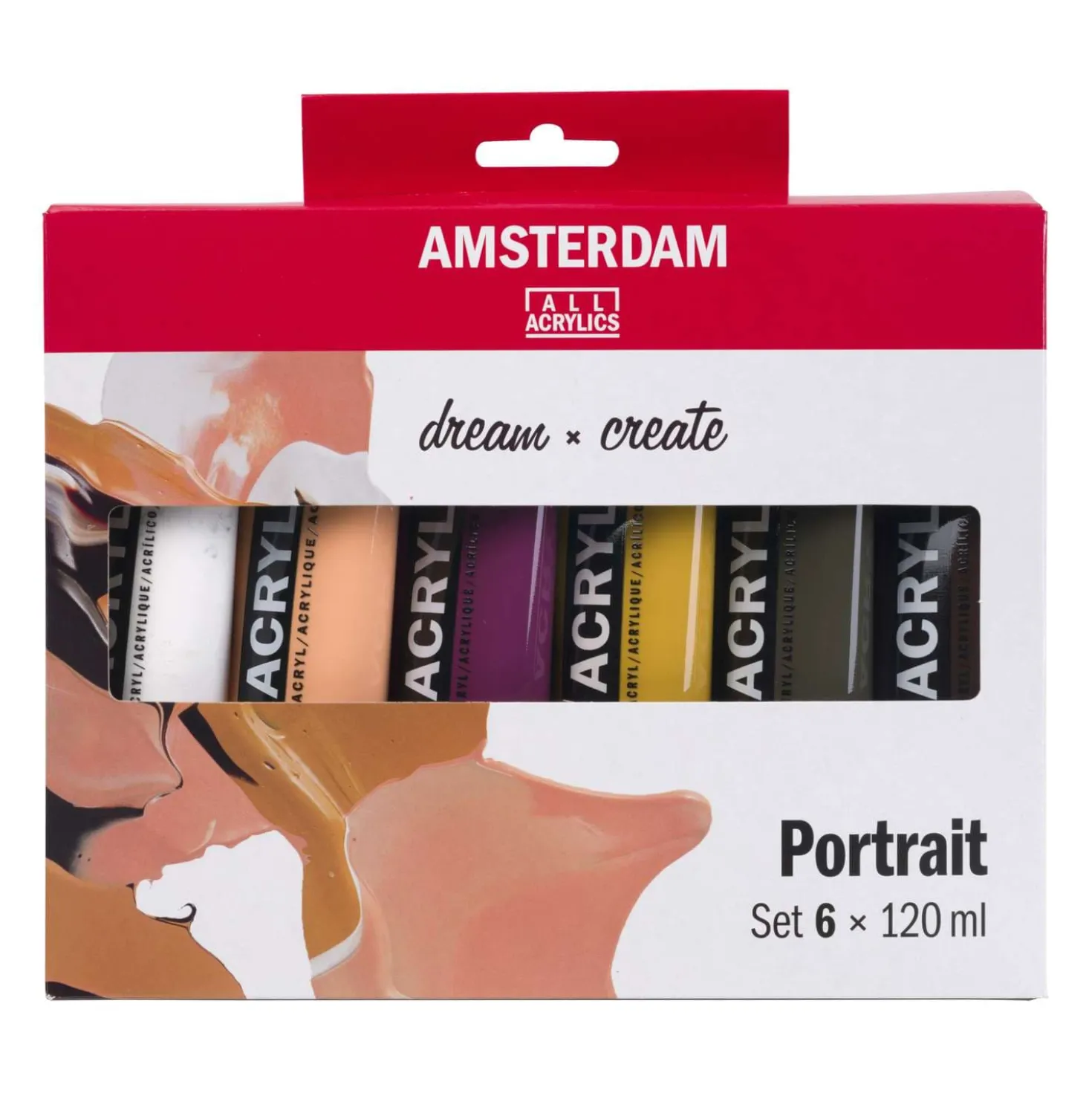 Talens AMSTERDAM All Acrylics Standard Series, 6 x 120 ml Portraitfarben-Set
