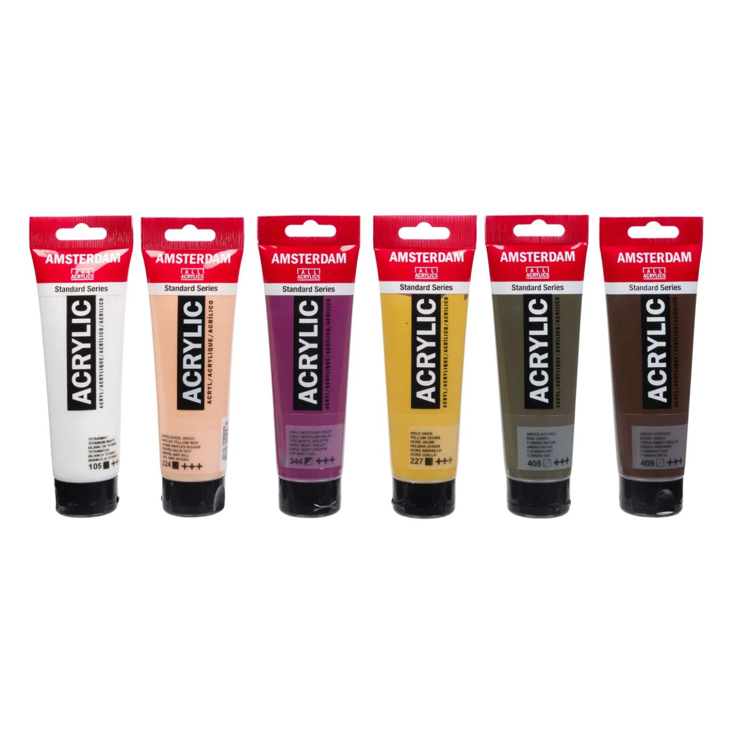 Talens AMSTERDAM All Acrylics Standard Series, 6 x 120 ml Portraitfarben-Set