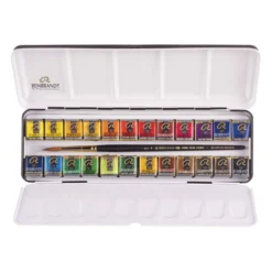 Talens REMBRANDT Aquarellfarben-Set mit 24 1/2 Näpfchen