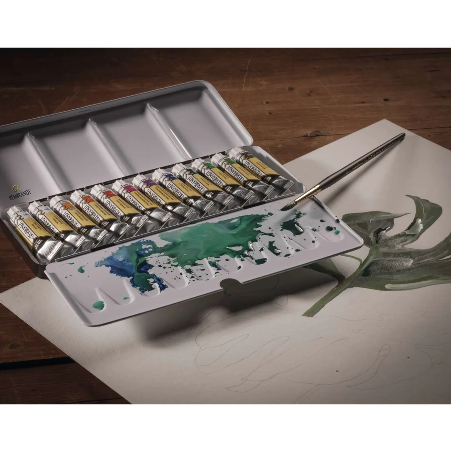 Talens REMBRANDT Aquarellkasten "Opaque Mix", 12 Tuben