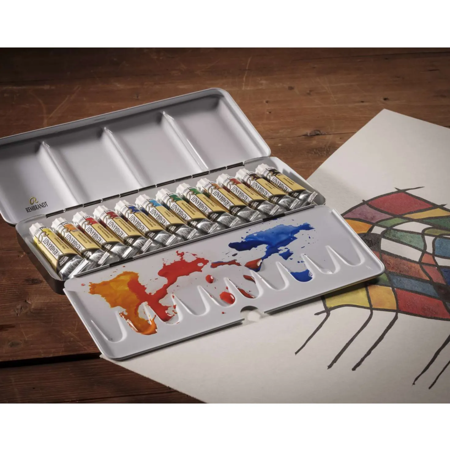 Talens REMBRANDT Aquarellkasten "Monopigmentierte Farben" Sonderedition