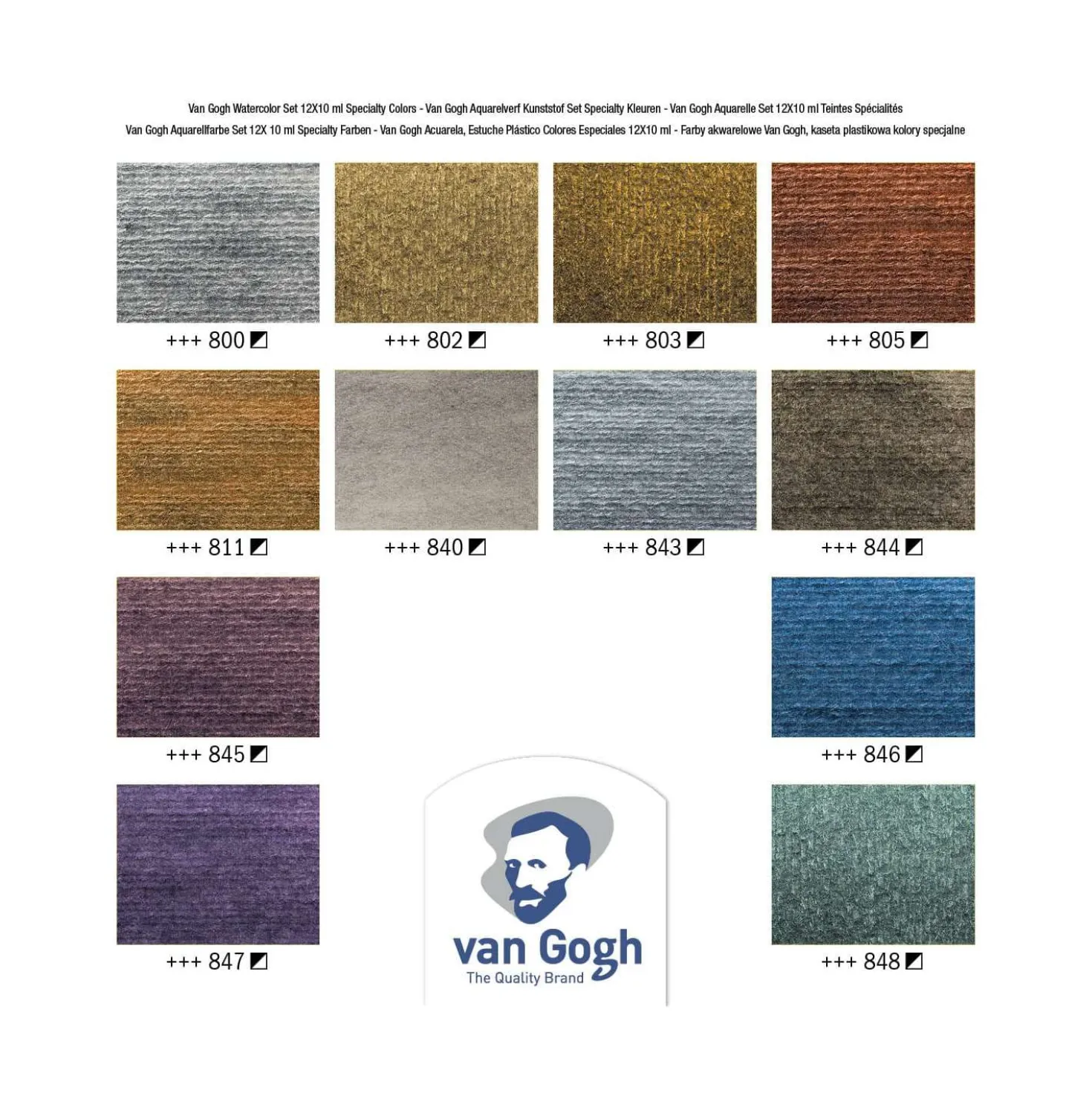 Talens van Gogh Aquarellkasten, Spezialfarben