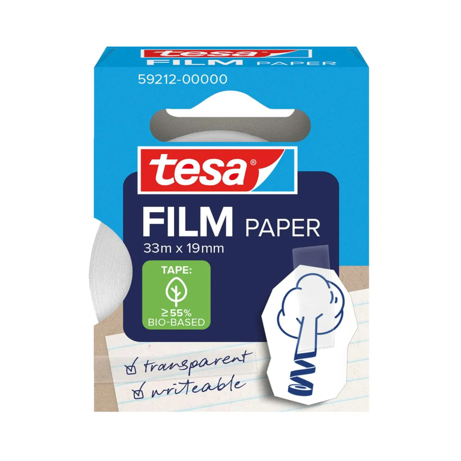 tesafilm® Paper Klebefilm, transparent