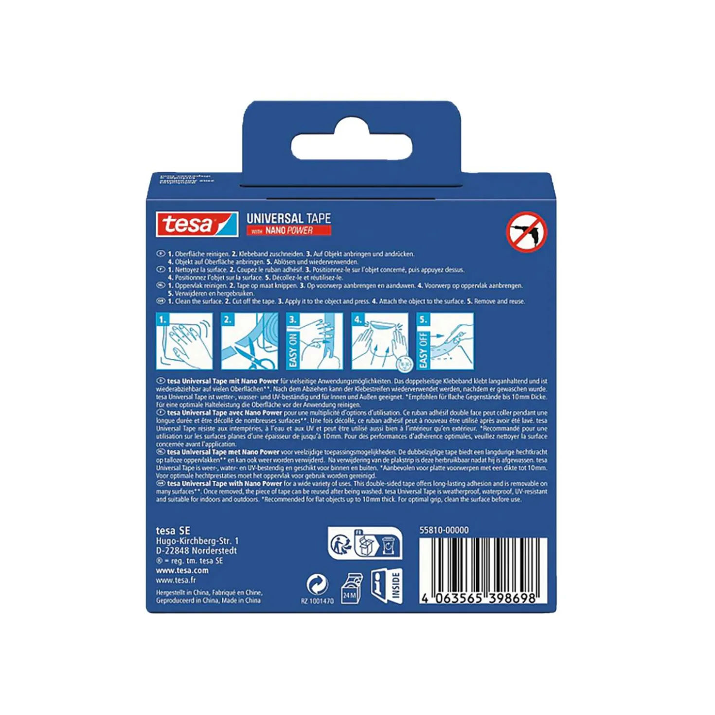 tesa® Universal doppelseitiges Klebeband mit Nano Power