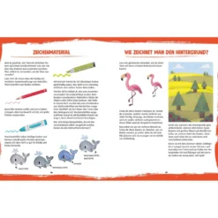 Tiere zeichnen für Kids – Über 100 kunterbunte Lieblingstiere mit einfachen Formen Schritt-für-Schritt malen lernen