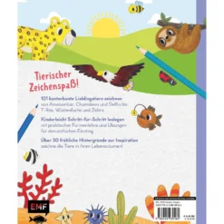 Tiere zeichnen für Kids – Über 100 kunterbunte Lieblingstiere mit einfachen Formen Schritt-für-Schritt malen lernen