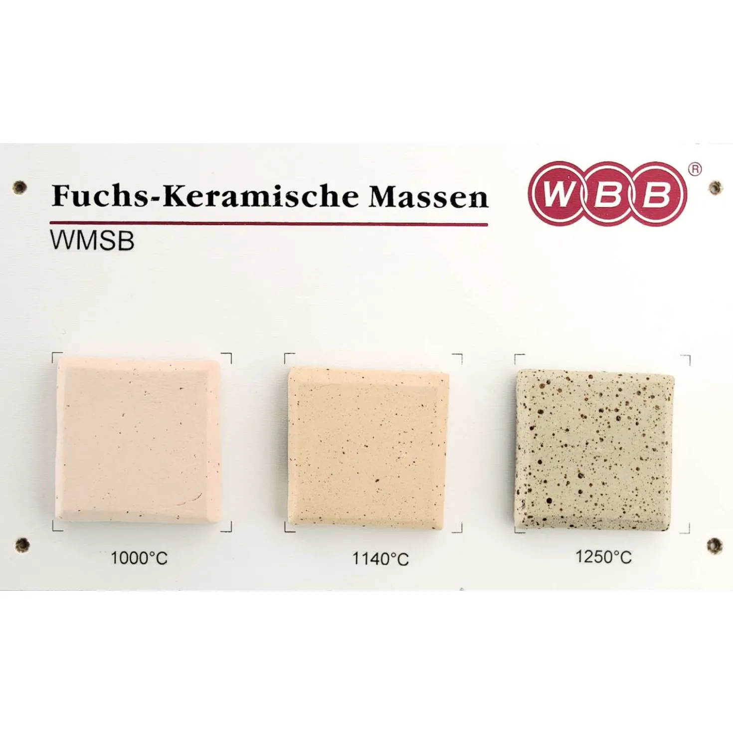 Tonmasse WMSB, gelblich mit Spots, unschamottiert