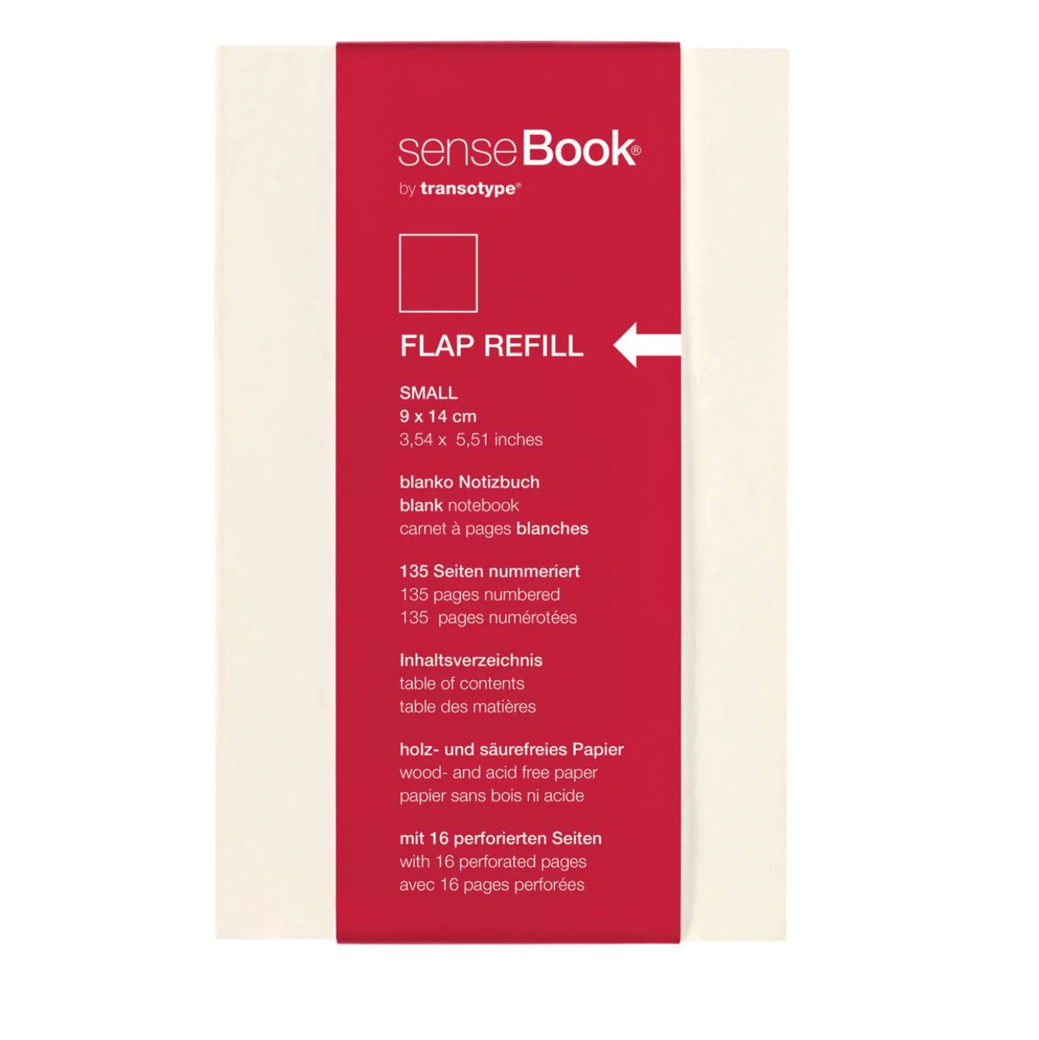 transotype® senseBook FLAP REFILL