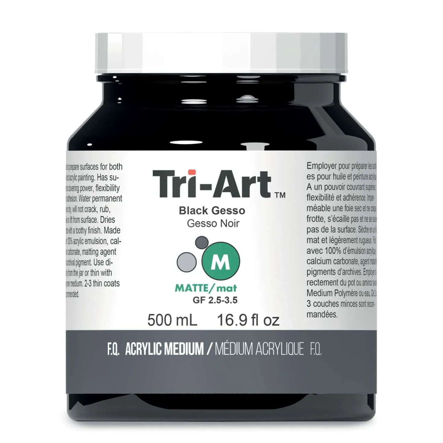 Tri-Art™ Black Gesso, matt