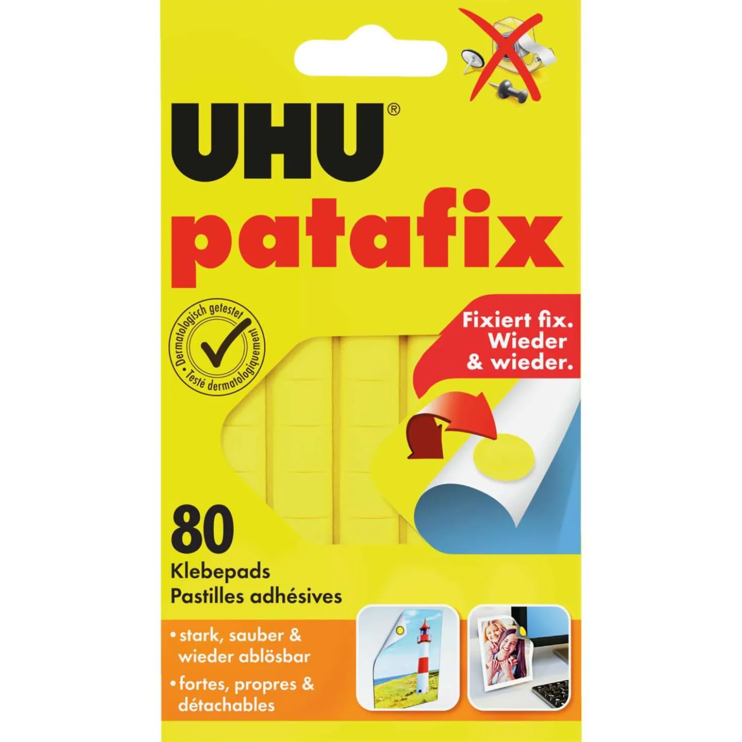 UHU® patafix, gelbe Klebepads