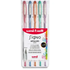 UNI-BALL Signo UM120NM/5 Metallic Gelschreiber 8er-Set