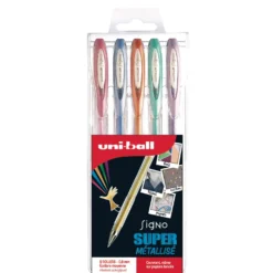 UNI-BALL Signo UM120NM/5 Metallic Gelschreiber 8er-Set