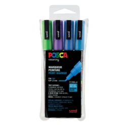 UNI POSCA Glitter-Marker PC-3ML 4er-Sets