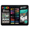 uni POSCA Marker DOODLE ART 20er Set, inkl. Metallbox