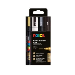UNI POSCA Marker-Set PC-5M , 4er-Sets