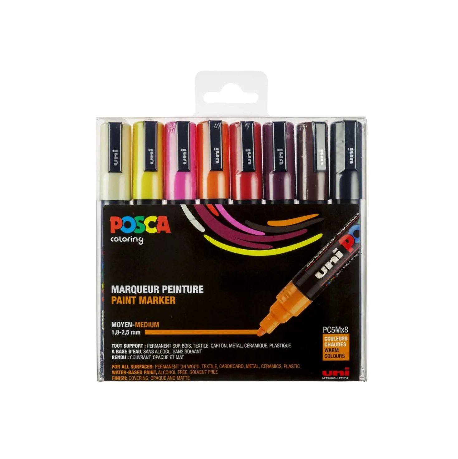UNI POSCA PC-5M Marker 8er-Sets