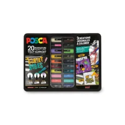 uni POSCA STREET VIBES Paint Marker Set – 20 Marker in Metallbox