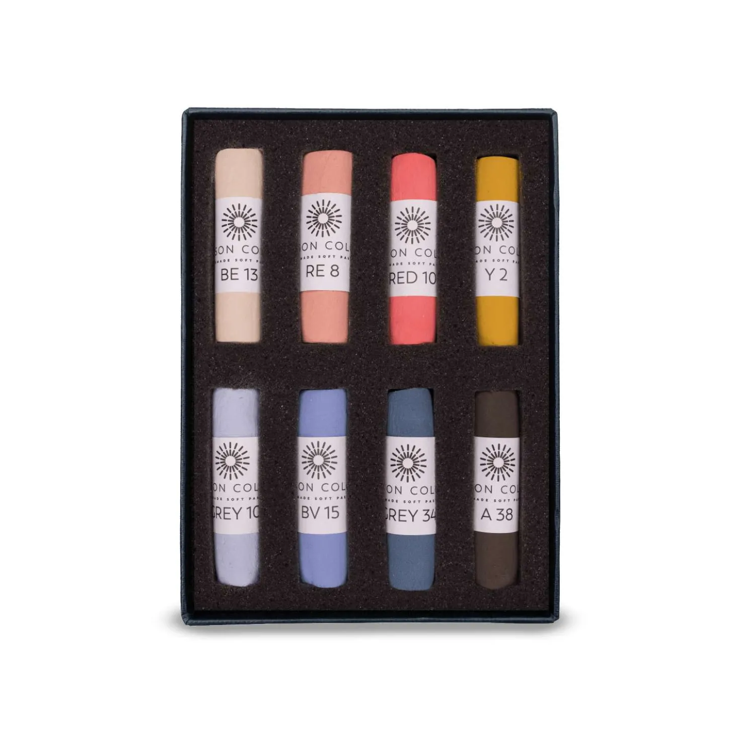 UNISON COLOUR Soft-Pastellkreiden, 8er-Sets, ganze Kreiden